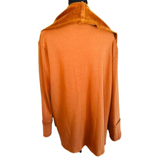 Women's Velvet Cardigan Jacket Shawl Collar Open Front Vintage Office Blazer Jac - Picture 2 of 11